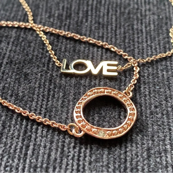 Dainty Rose Gold Lot 3 Items a Delicate  Crystal Rose Necklace and 2 Bracelets - Picture 3 of 14